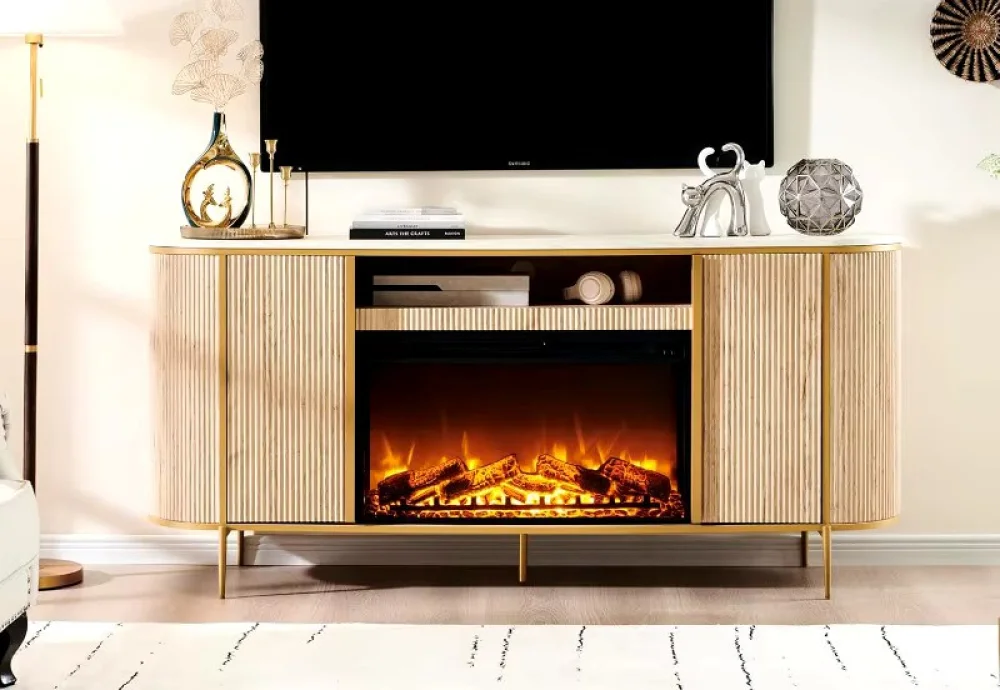tv stand with fireplace electric